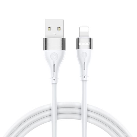 Cablu Date si Incarcare USB-A - Lightning BWOO X280L, 18W, 1m, Alb