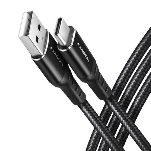 Cablu de date Axagon HQ, USB -A / USB-C, 3A, 100cm, Negru