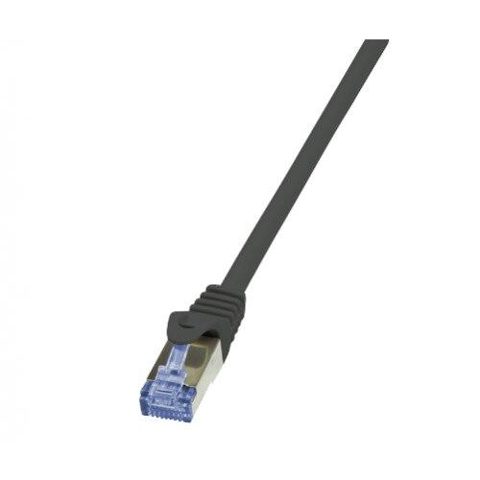 Cablu patchcord Cat.6A, din Cat.7, 600 MHz, S/FTP PIMF raw ,1,5m, negru
