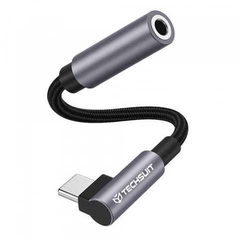 Adaptor Techsuit AC7 MusicDox, Audio USB-C - 3.5mm (Gri)