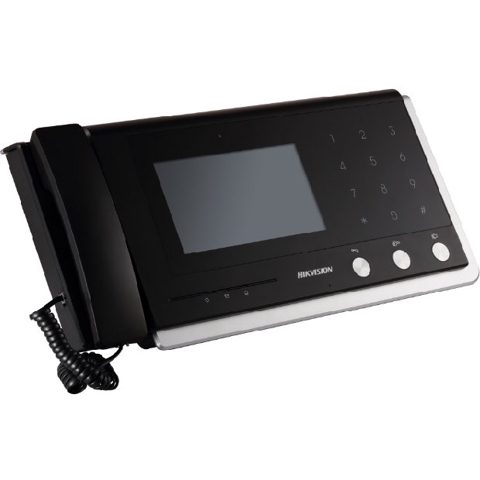 Video Intercom Master Station Hikvision DS-KM8301; Glass panel and aluminum-alloy bracket; Supports live view of door stations