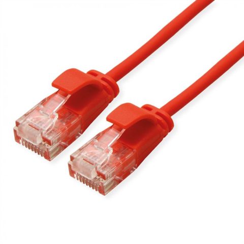 Cablu de retea RJ45 MYCON Slim UTP Cat.6A LSOH 1m Rosu, CON3913