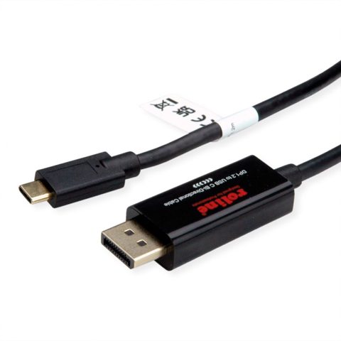 Cablu bidirectional USB type C la Displayport 4K60Hz T-T 2m, Roline 11.04.5958*
