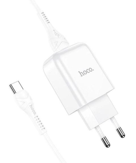 Incarcator Retea Cu Cablu USB-C HOCO N2, 10W, 2.1A, 1 x USB-A, Alb