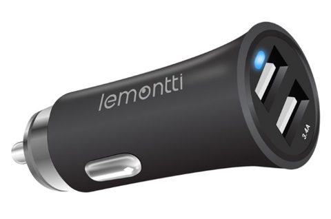 Incarcator Auto Lemontti LIA2UN3A, 3.4A, Dual USB (Negru)