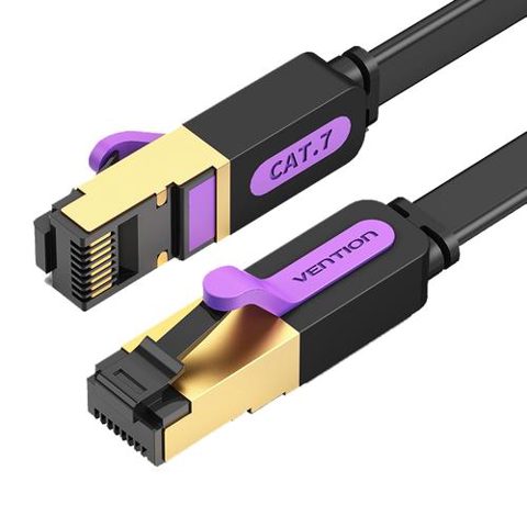 Cablu plat internet CAT 7 , FTP - 10 GB / s si 600 MHz, 5 m, Vention