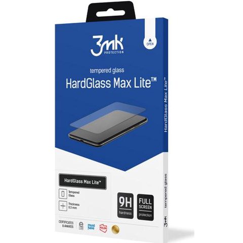 Folie de protectie 3mk HardGlass Max Lite pentru iPhone 15 Plus, Negru