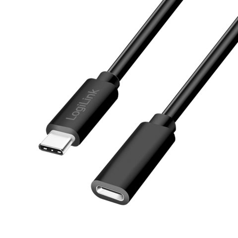 Cablu alimentare si date LOGILINK CU0210, USB 2.0, USB Type-C (T) la USB Type-C (M), 1m, PD 100W, 2 x ecranat, plastic, Negru
