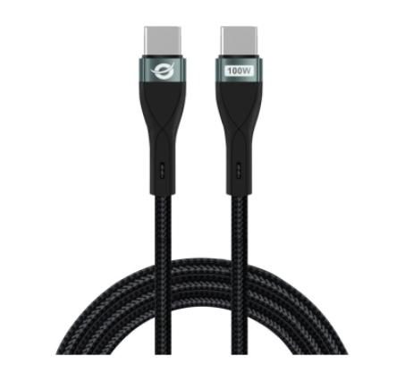 Cablu de date Conceptronic ETTA01B20, USB-C male - USB-C male, 2m (Negru)