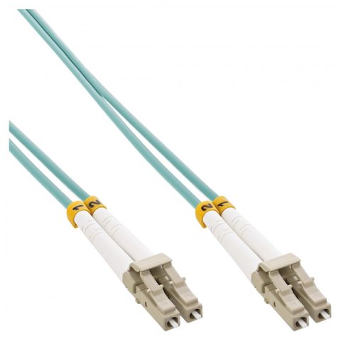Cablu fibra optica LC- LC Duplex Multimode OM3 LSOH 50m, InLine IL88526O