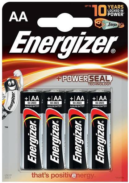Baterii alcaline AA Energizer 7638900246599, 1.5V, 4 buc