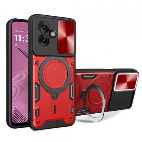 Husa pentru Motorola Moto G55, Techsuit, CamGuard Pro, Rosie