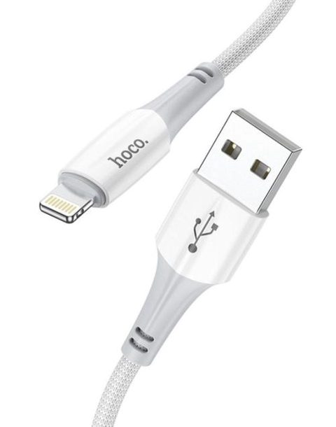 Cablu Date si Incarcare USB-A - Lightning HOCO X70, 18W, 1m, Alb