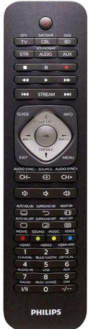 Telecomanda universala Philips SRP5016/10, 52 butoane (Negru)