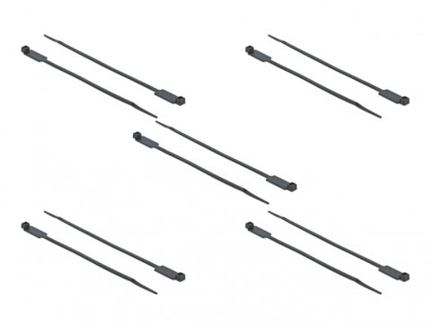Set 10 buc bride L 270 x W 4.8 mm cu eticheta Negru, Delock 18961