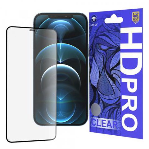 Folie de protectie Ecran Lito HD Pro Clear pentru Apple iPhone 12 Pro Max, Sticla Securizata, Full Glue