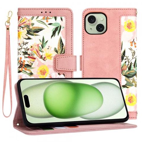 Husa pentru Apple iPhone 15 Plus, Techsuit, FlipCraft, Roz