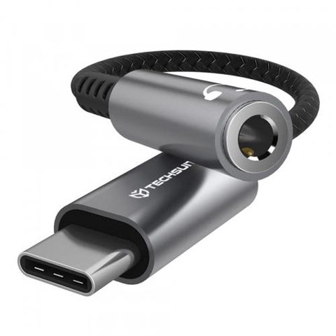 Adaptor Audio Techsuit AC14 SonicPiX, USB-C - 3.5mm (Gri)