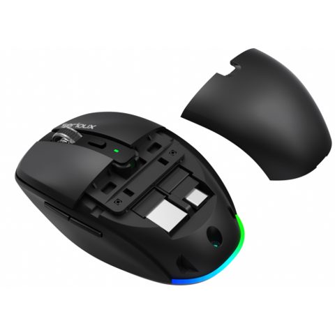 Mouse Serioux AirFlow, Wireless 2.4Ghz, Bluetooth (Negru)