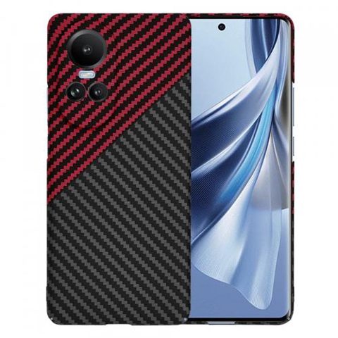 Husa pentru Oppo Reno10 / Reno10 Pro, Techsuit, Carbonite FiberShell Vortex, Rosie