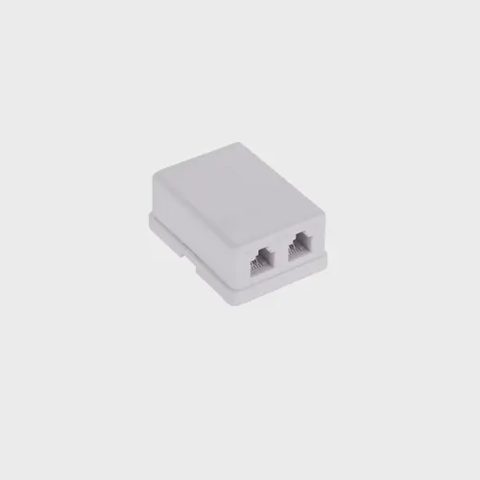 Priza telefon 6P4C dubla, TEL0020