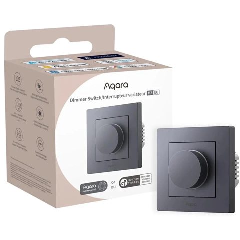Dimmer inteligent AQARA Light Switch H2 EU Gri (KD-R01D) , Zigbee si Thread 6975833357284