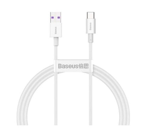 Cablu de date Baseus CATYS-02 Superior, USB - USB Type-C, 66W, 6A, 1m, (Alb)