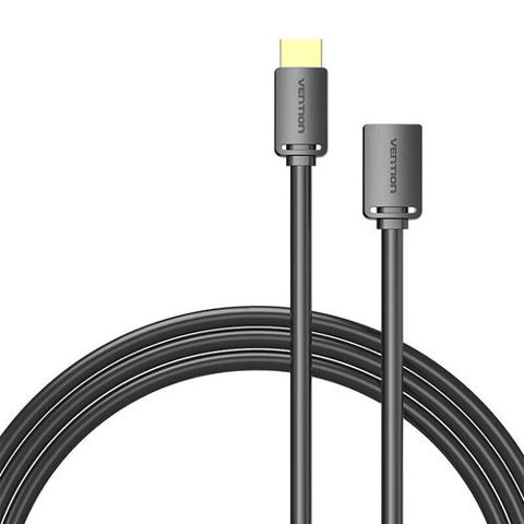 Cablu HDMI-A mascul la HDMI-A mama 4K HD PVC 2m Vention AHCBH, Negru