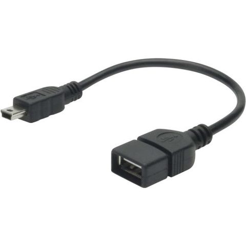 Adaptor Assmann, Mini USB/USB, Negru