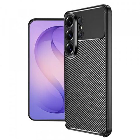 Husa pentru Samsung Galaxy S26 Ultra, Techsuit, CarbonFiber, Neagra
