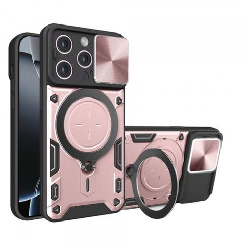 Husa pentru Apple iPhone 16 Pro, Techsuit, CamGuard Pro, Roz Aurie