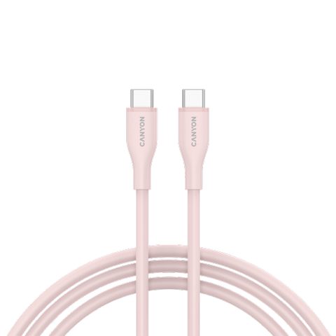 Cablu de date CANYON CNS-CC60SC10PS, 60 W, USB Type-C, 1m (Roz)