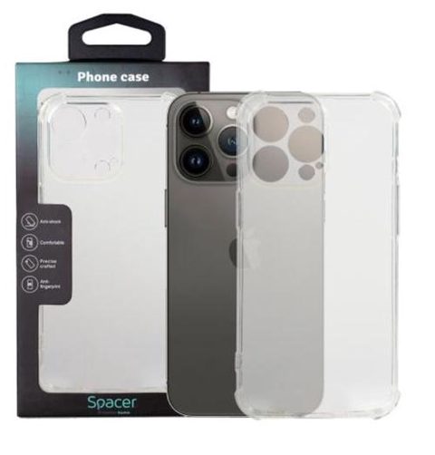 Protectie pentru spate Spacer SPPC-AP-IP13P-CLR pentru Iphone 13 Pro, Transparenta