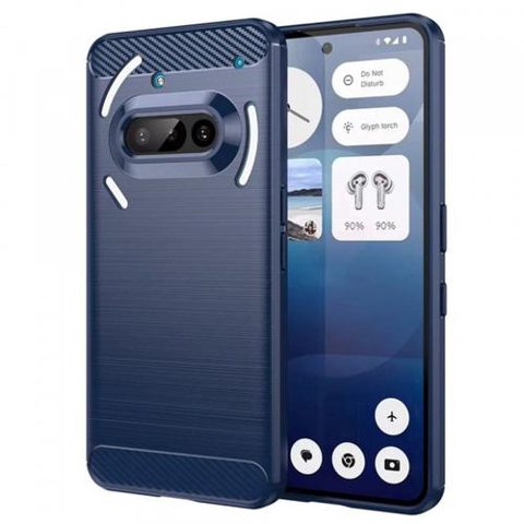 Husa pentru Nothing Phone (3a), Techsuit, Carbon, Albastra