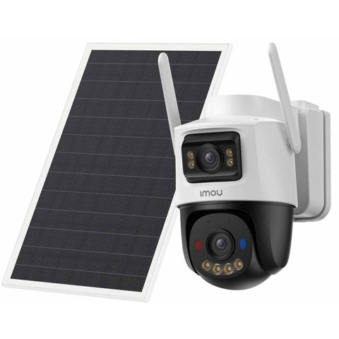 Camera PT Wi-Fi 6 cu panou solar, baterie, SIM 4G LTE Imou AOV Dual IPC-SA70F-10M0T2-EU/FSP008, 10MP (2x5MP), AI, alarma, IR 25m