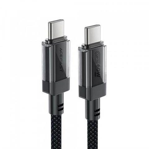 Cablu Date si Incarcare USB-C - USB-C Acefast C12-03, 60W, 1.2m, Negru