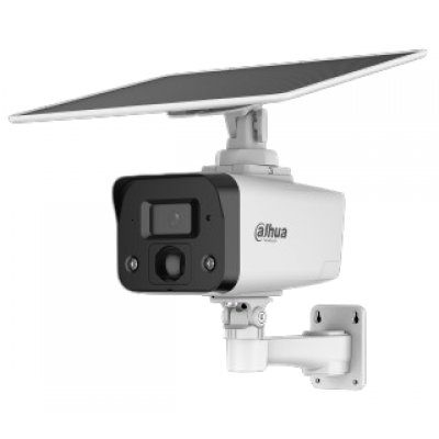 Camera Bullet Dahua IPC-HFW2441DG-4G-SP-B-0360B-EUR, 4MP, 3.6mm, Smart Dual Light (IR+WL 30m), 4G, Panou Solar, AI, microfon, difuzor, slot card, IP67