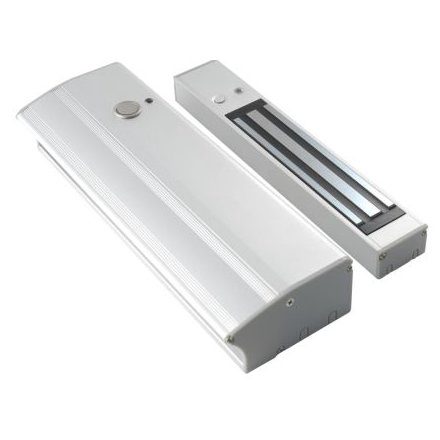 Electromagnet aplicabil de 280kgf, cu maner pentru usi cu deschidere in interior si cu led de stare YM-280T(LED)H