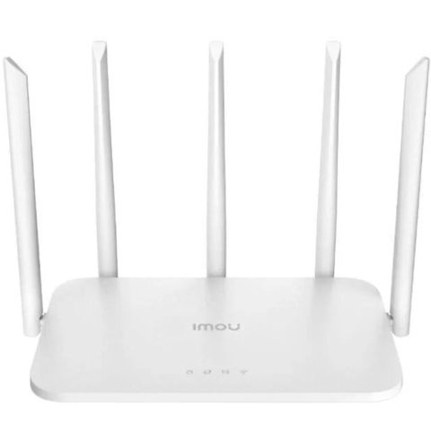 Router wireless Dual-Band Wi-Fi 6, Imou HX21, 2.4 GHz si 5GHz, 4 porturi Gigabit, 5 antene externe