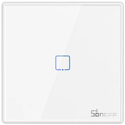Buton Sonoff T2EU1C-RF 1 canal 433MHz Telecomanda RF alb M0802030009 / 6920075776256