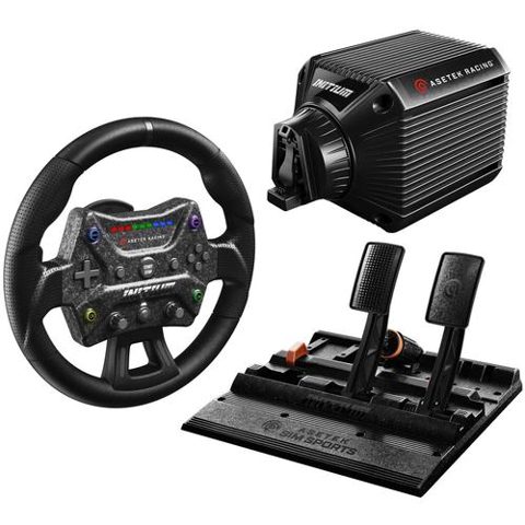 Volan cu pedale si baza Asetek SimSports Initium Racing Bundle, PC (Negru)