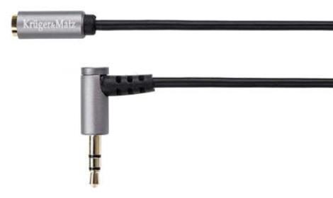 Prelungitor cablu audio Kruger&Matz KM0317, 3 m (Negru/Argintiu)