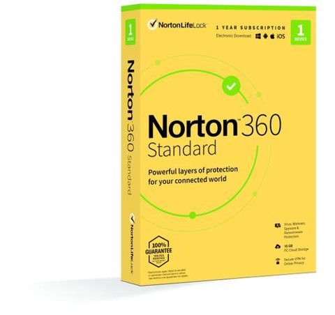 Antivirus Norton 360 Standard, Backup 10GB, 1 User, 1PC, 1An