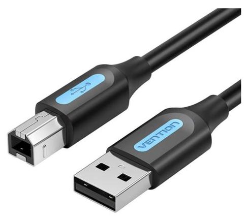 Cablu pentru imprimanta Vention COQBG, USB 2.0 la USB-B, 2A, 480 Mbps, 1.5m, Negru