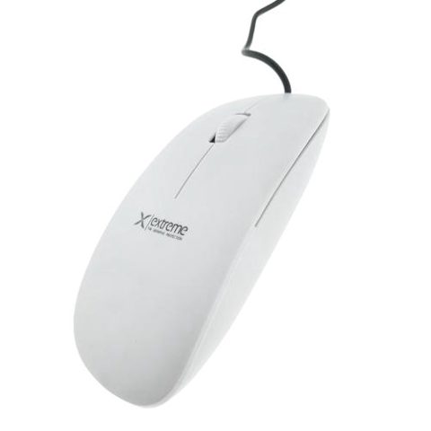 Mouse optic cu fir si conector USB-C, 3D, Extreme Lacerta 94674, 1000 DPI, 115 x 60 x 25 mm, cablu 120cm (Alb)