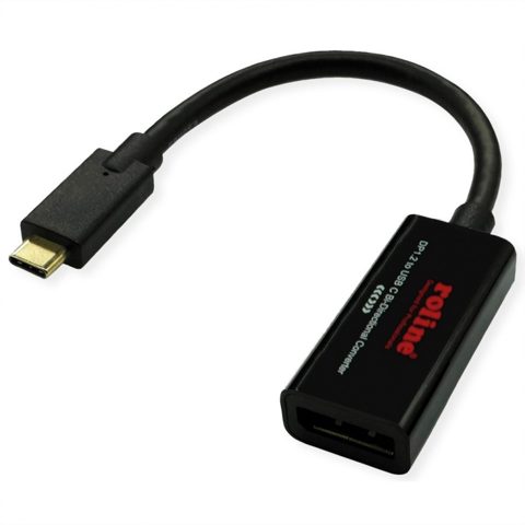 Adaptor bidirectional USB type C la Displayport 4K60Hz T-M, Roline 11.04.5957*
