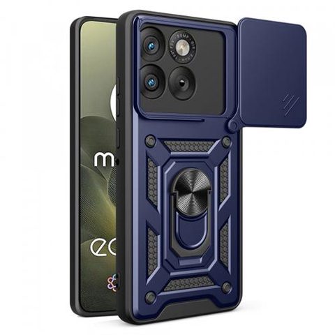 Husa pentru Motorola Edge 70, Techsuit, CamShield, Albastra