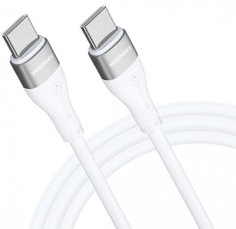 Cablu Incarcare USB-C - USB-C WZK WSTCC2, 65W, 2m, Alb