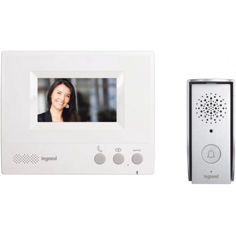 Kit videointerfon entrylevel, LCD 4,3 inch, infrarosu Legrand 369560