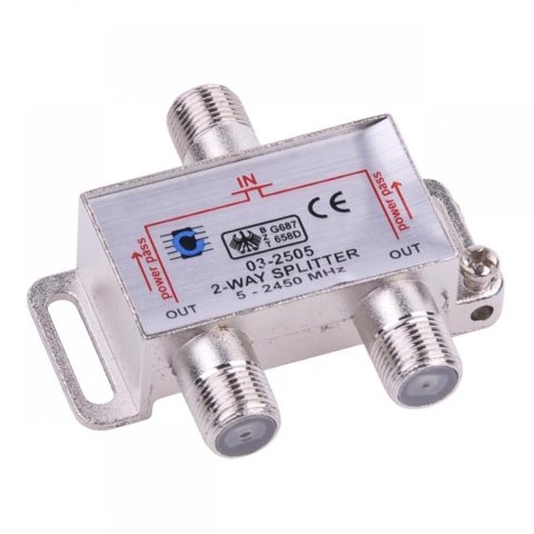 Splitter coaxial (antena tv) 2 porturi 5-2450 MHZ, ZLA0635